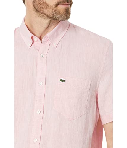 Mens Short Sleeve Linen Shirt R1844