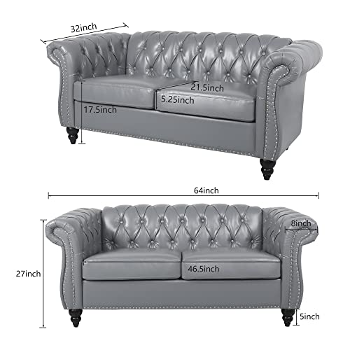 Beige Velvet Sofa Loveseat Chair 3 Piece Set W6541