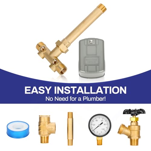 Pressure Tank Tee Kit with 1" Tee & 40-60Psi Pressure Switch Z349643