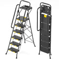 6 Step Steel Ladder with Tool Platform and Handrails E396695