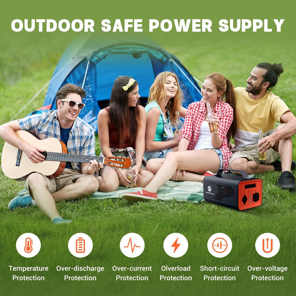 Portable Power Station 230Wh 200W LiFePO4 Battery Backup AC Outlet PD 60W L433835
