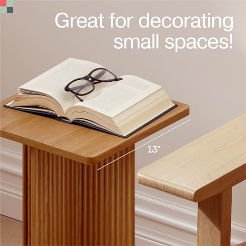 White Solid Wood Accent Side Table R47631
