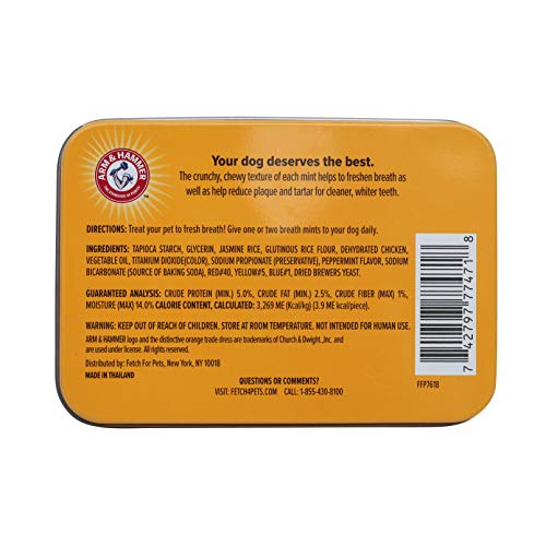 Chicken Flavor Dental Mints for Dogs, 40 Count K3305