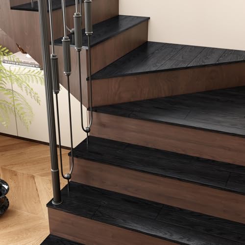 24-Pack Black Vinyl Plank Flooring 6"x36" Self Adhesive D623474
