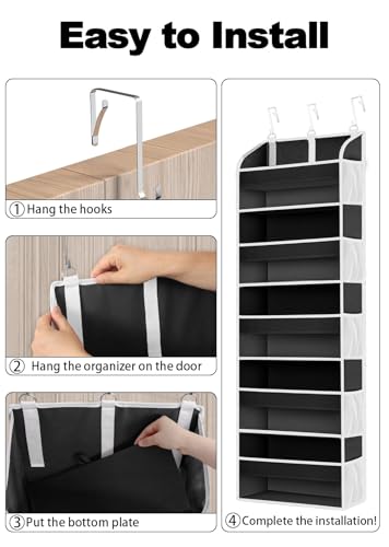 Over The Door Storage Organizer with 5 Pockets 10 Mesh Pockets Y74619