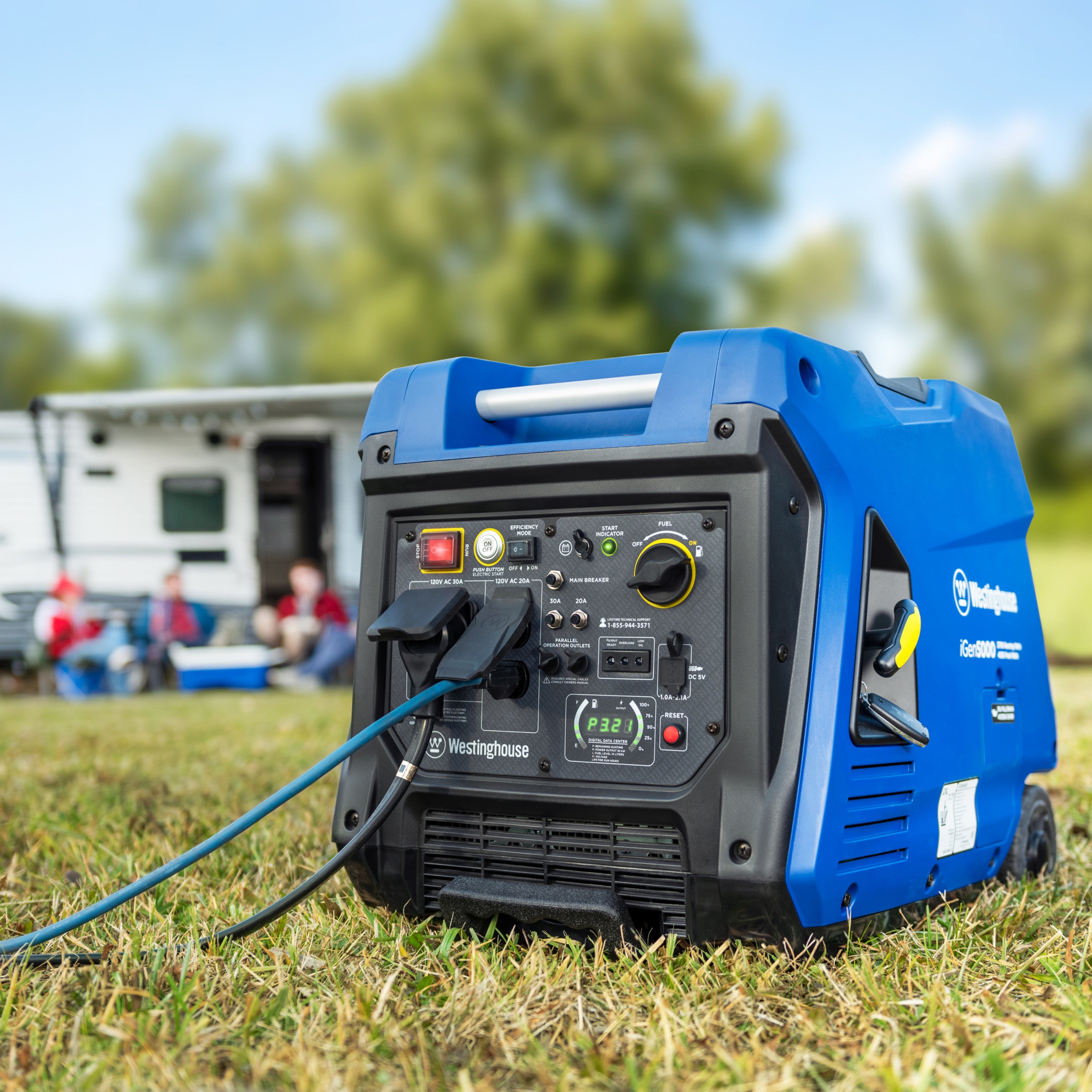 5000 Peak Watt Gas Powered Portable Inverter Generator with Electric Start S5592