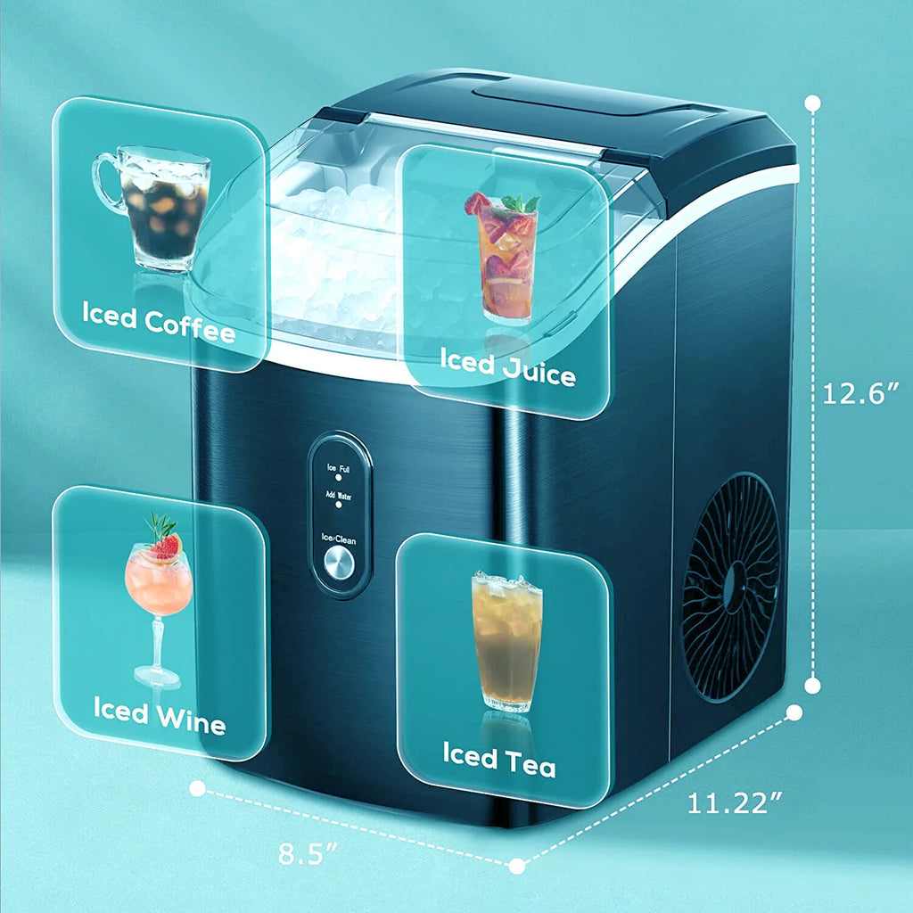 Black Nugget Ice Maker Countertop Y202526