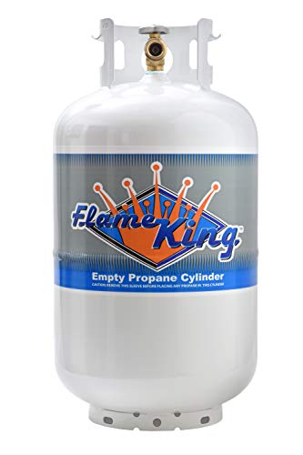 20 Pound Steel Propane Tank Cylinder with Type 1 Valve, White G96361