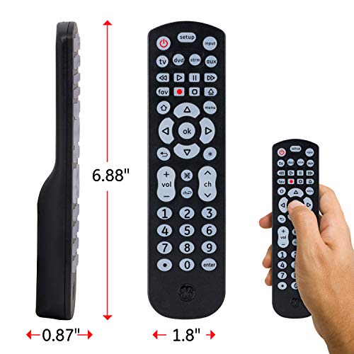 Black 4-Device Universal Remote Control P628910