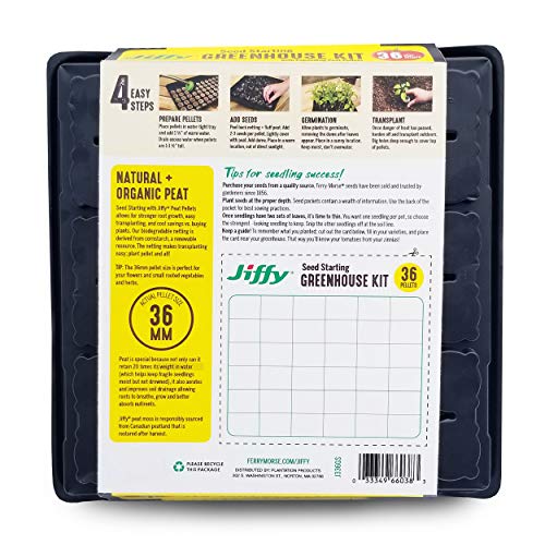 36 Cell 36mm Peat Pellets Seed Starting Tray Kit, 3 Pack G5206