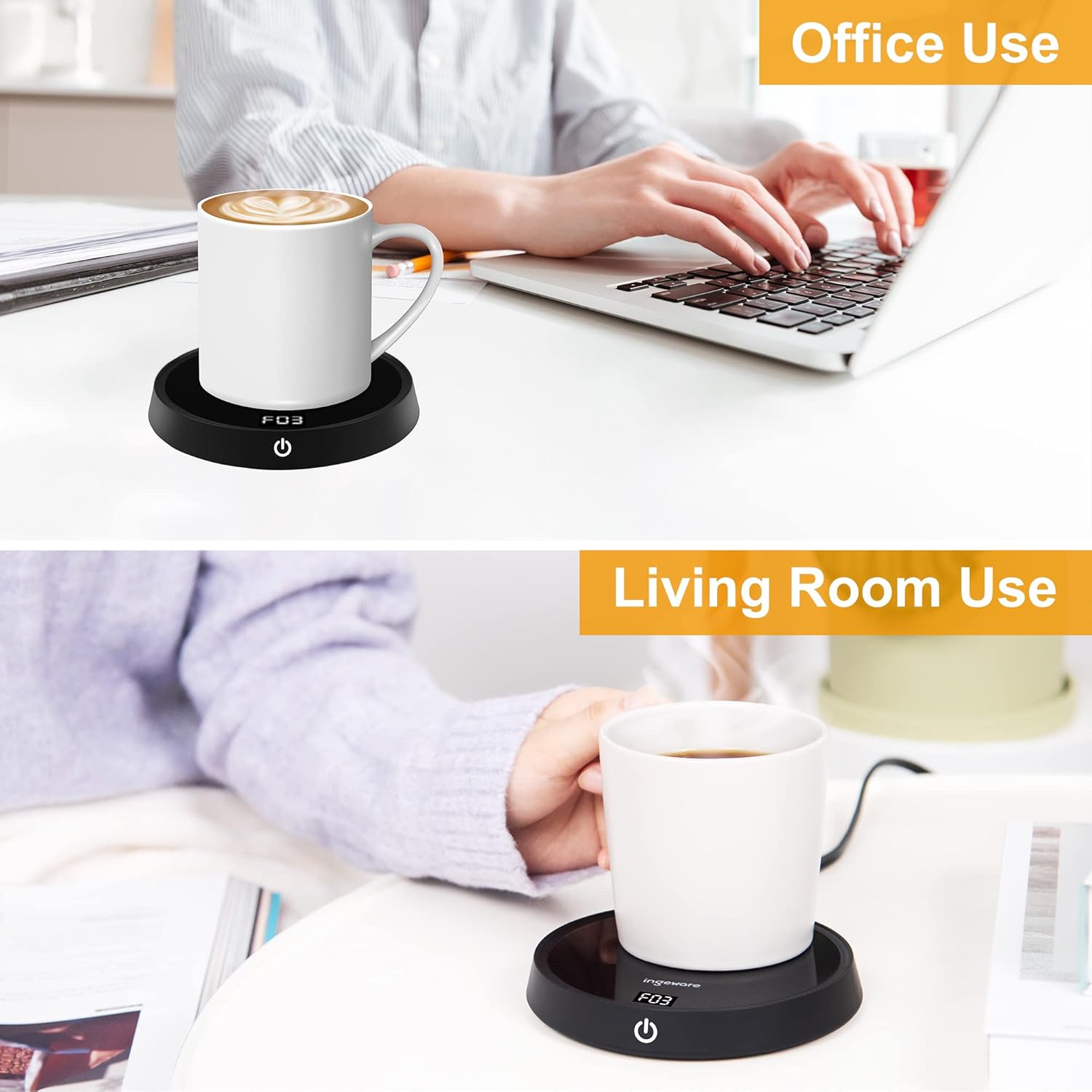 Coffee Mug Warmer with Temperature Settings Auto Shut Off N37418