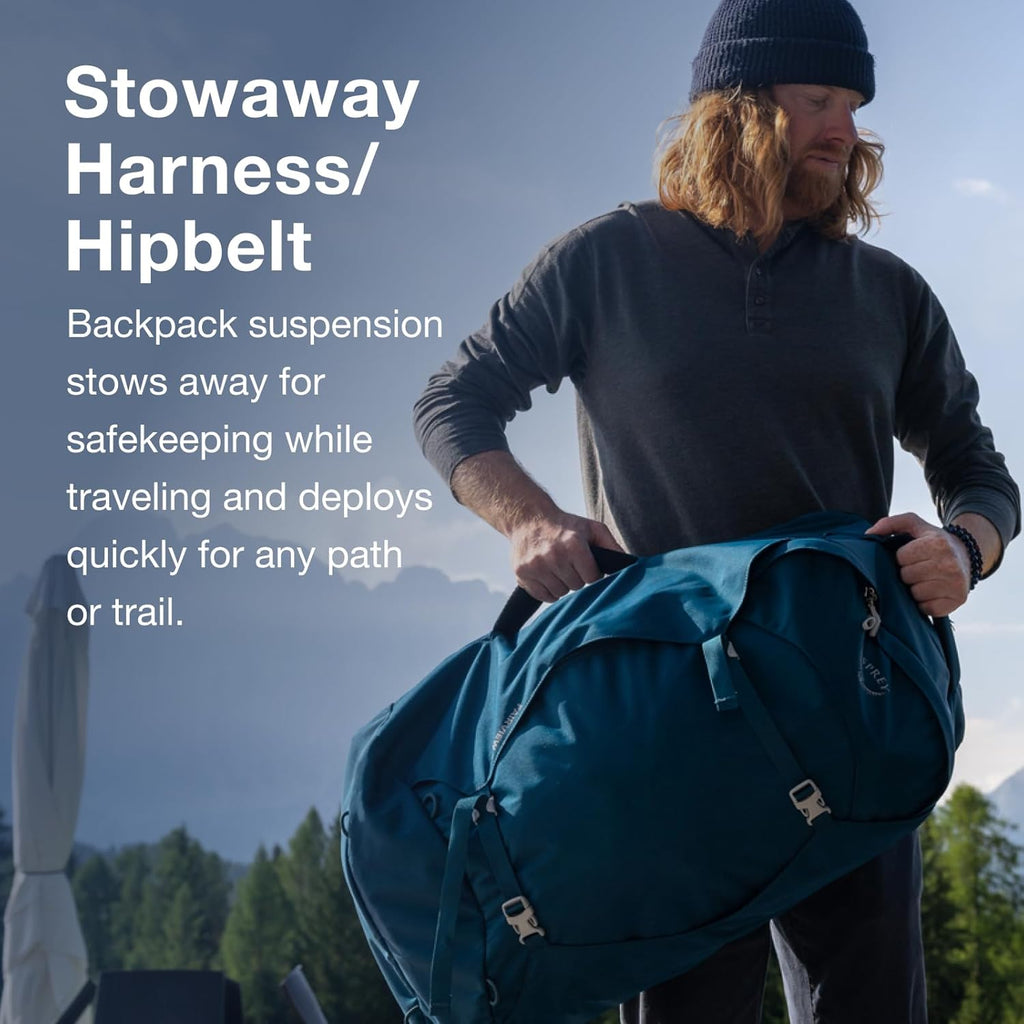 40L Women's Travel Backpack, Night Jungle Blue Q682