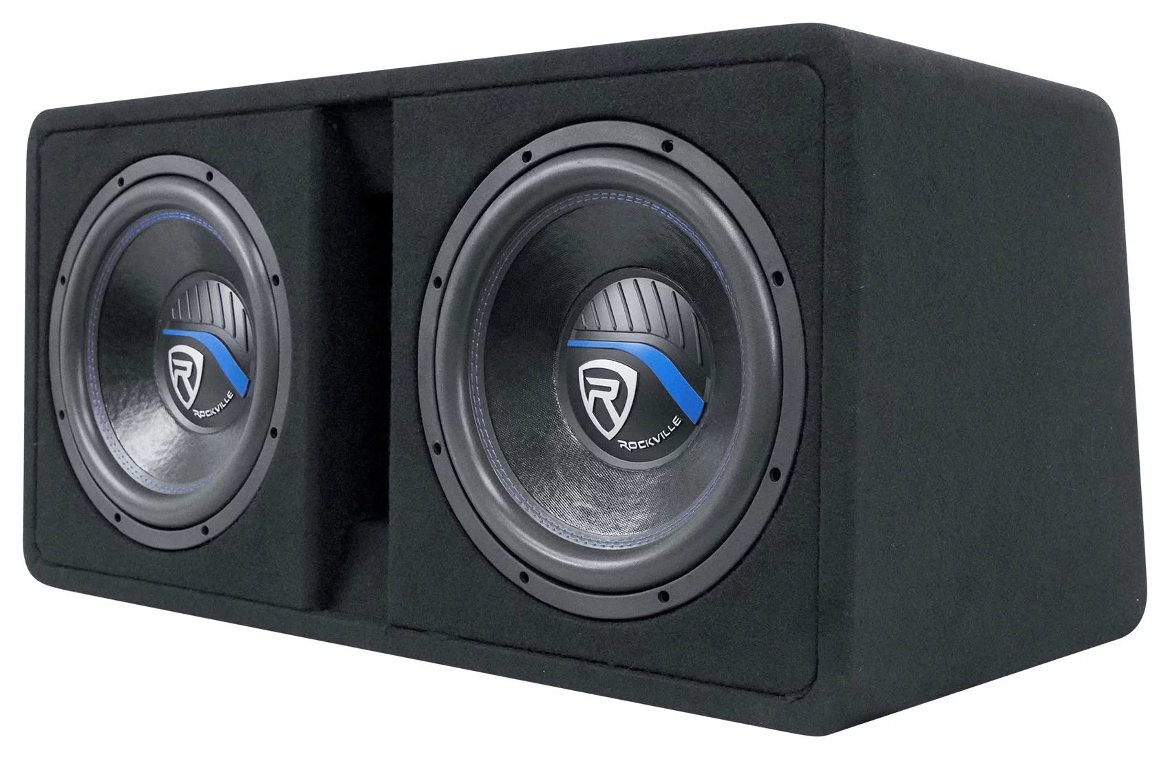 Dual 12" 2800w Car Subwoofers with Vented Sub Box and Amp K963