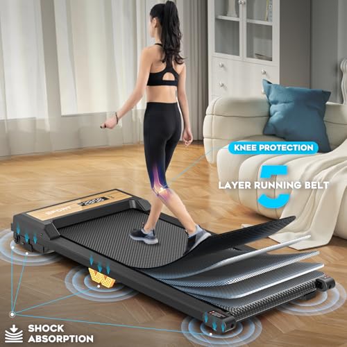 Under Desk Walking Treadmill with 265LBS Weight Capacity, 2 in 1 Portable Compact Treadmill U3159