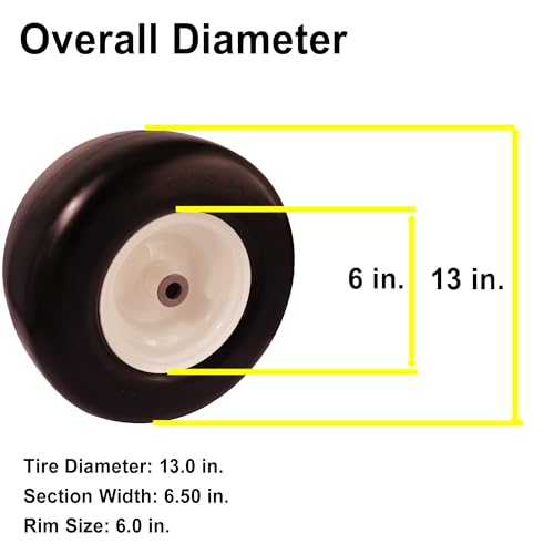 15x6.00-6 Flat Free Tire and Wheel Assembly X892