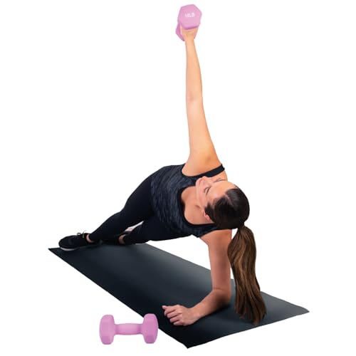 Neoprene Dumbbell Hand Weights Sets of 2 Hexagon Non-Slip Weights D5913