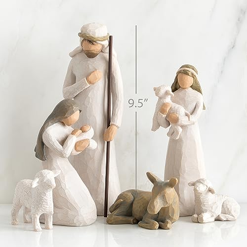 14-piece Nativity Figures with Metal Stars B3108