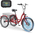 24" 350W 7-Speed Electric Tricycle with Removable Lithium Battery 36V 14.5AH L1410