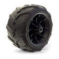 Single Replacement Solid Tire Wheel Heavy Duty Black Lime Green M283