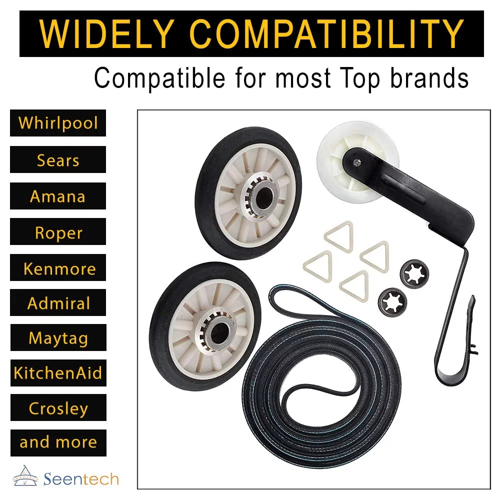 Dryer Repair Kit with Drum Roller Kit, Idler Pulley, Belt Z70097