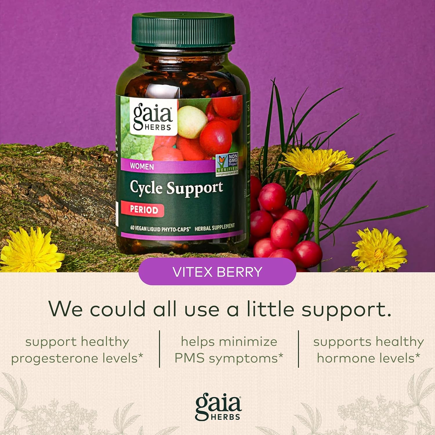 60 Vegan Capsules Herbal Supplement with Vitex Berry & Schisandra M3438