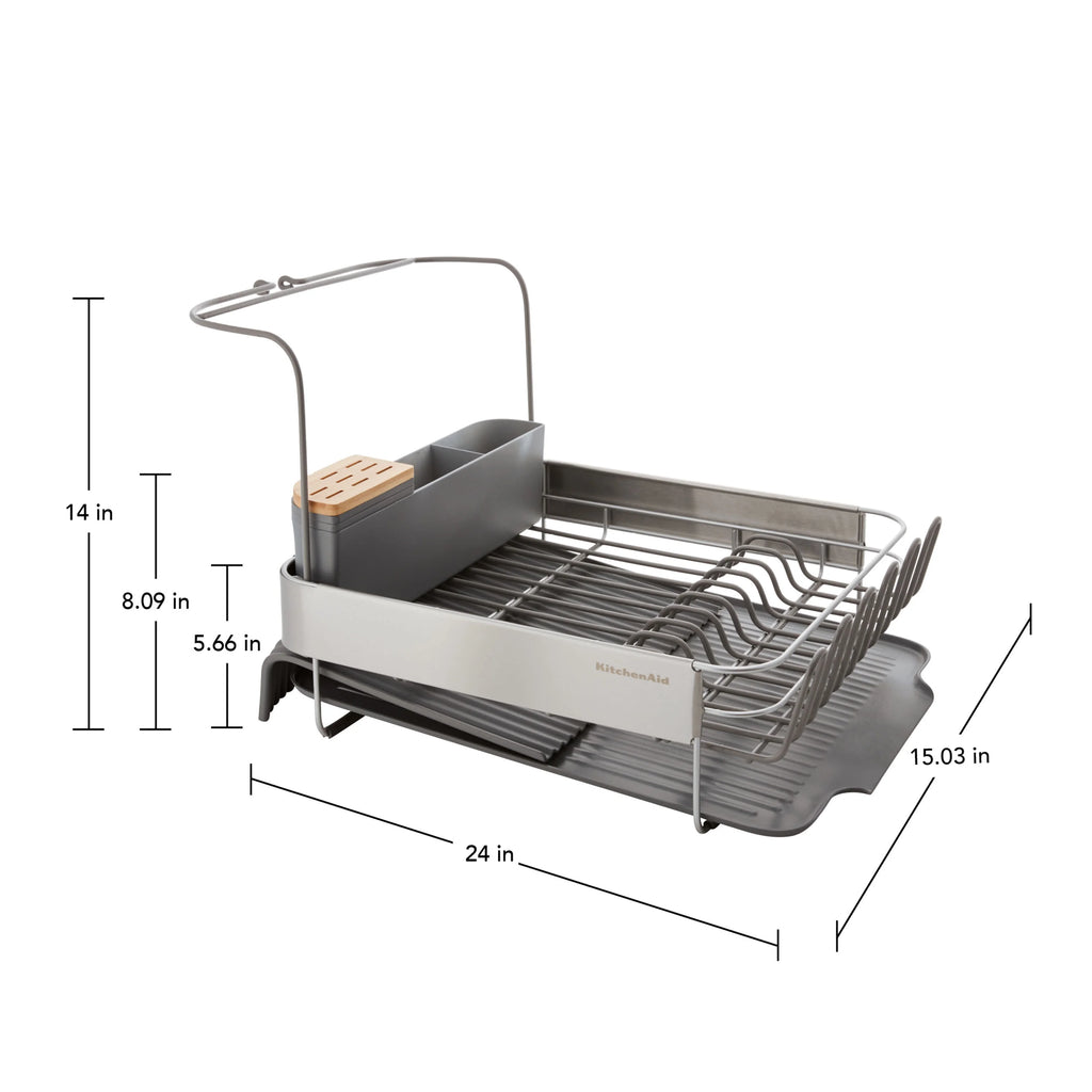 Charcoal Expandable Dish-Drying Rack W9253