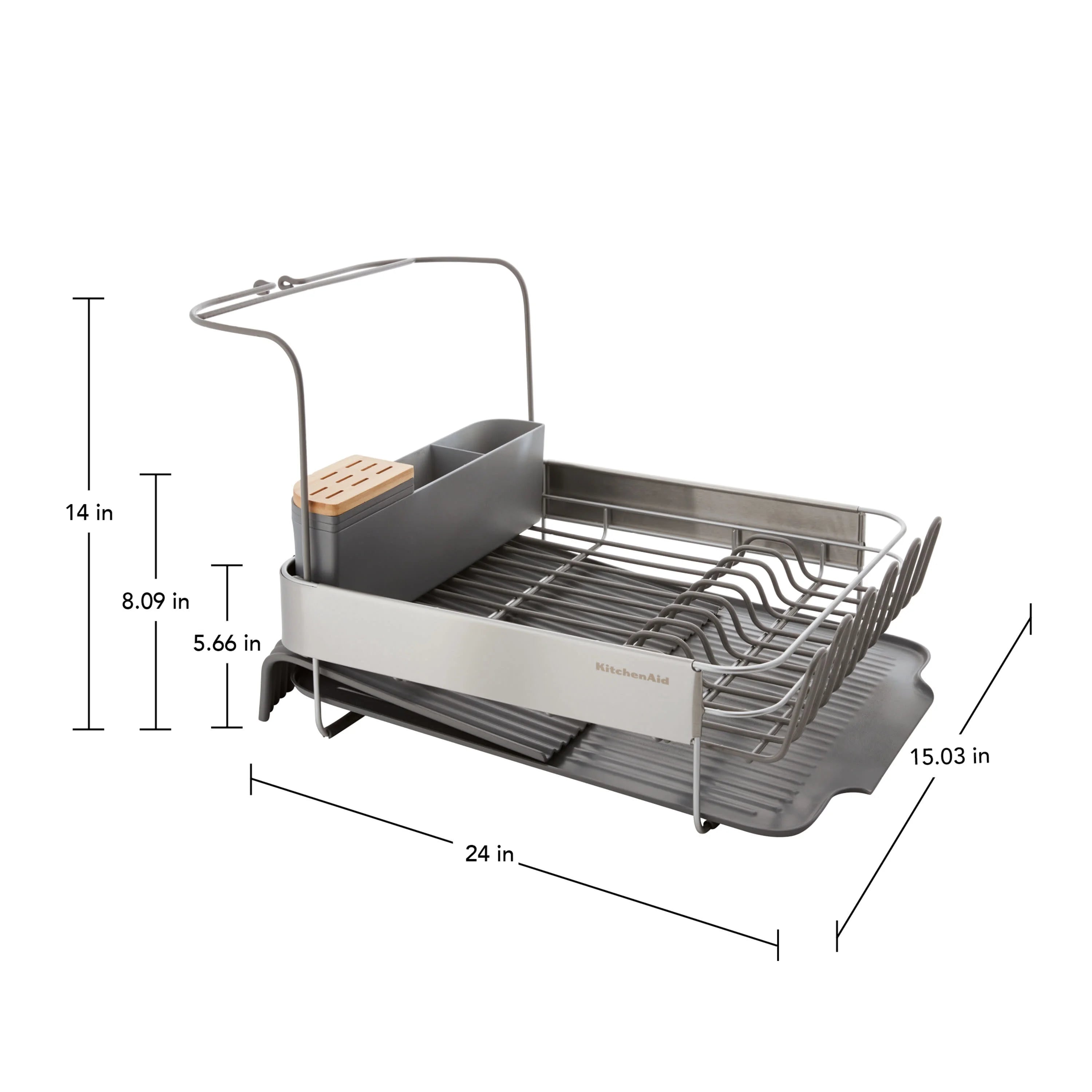 Charcoal Expandable Dish-Drying Rack W9253