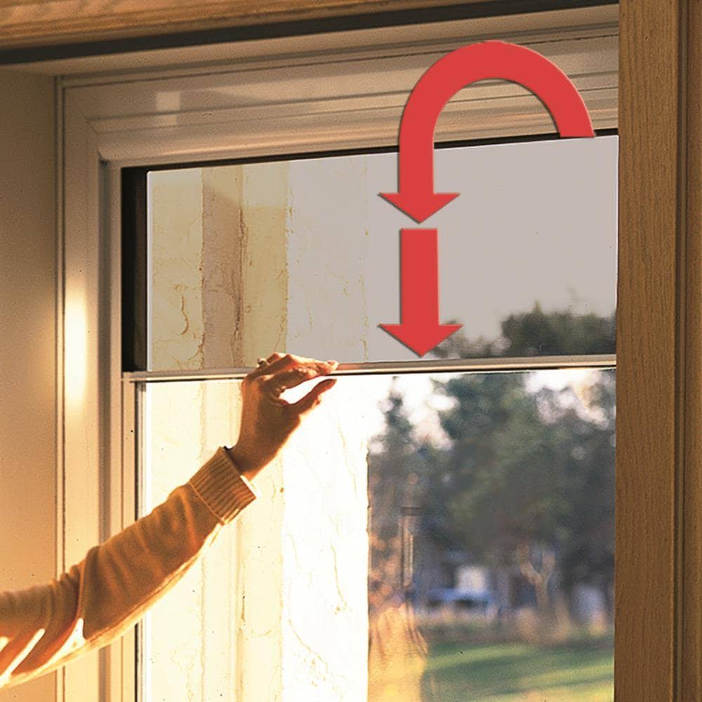 White Mid-View Wood Core Storm Door G952