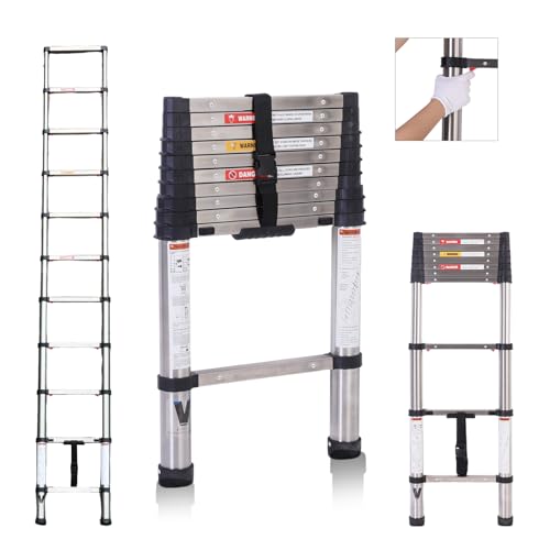 16.5FT Stainless Steel Folding Ladder X626