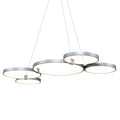 Silver 55x22 LED Adjustable Multi-Ring Chandelier I479