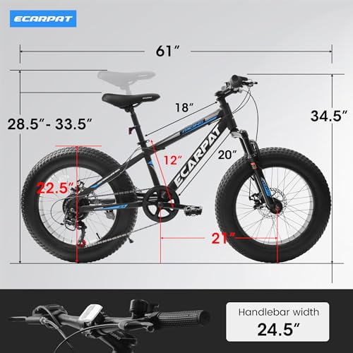20 inch Kids Mountain Bike, 7-Speed with Mechanical Disc Brakes Front Suspension S118192