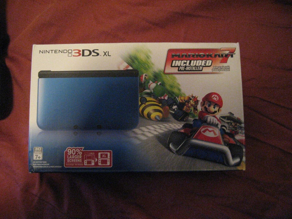 Blue Black 3DS XL with Mario Kart 7 Pre-Installed D122