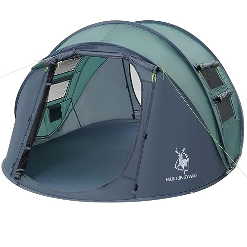 4 Person 9.5’X6.6’X52'' Waterproof Instant Tent Y364459