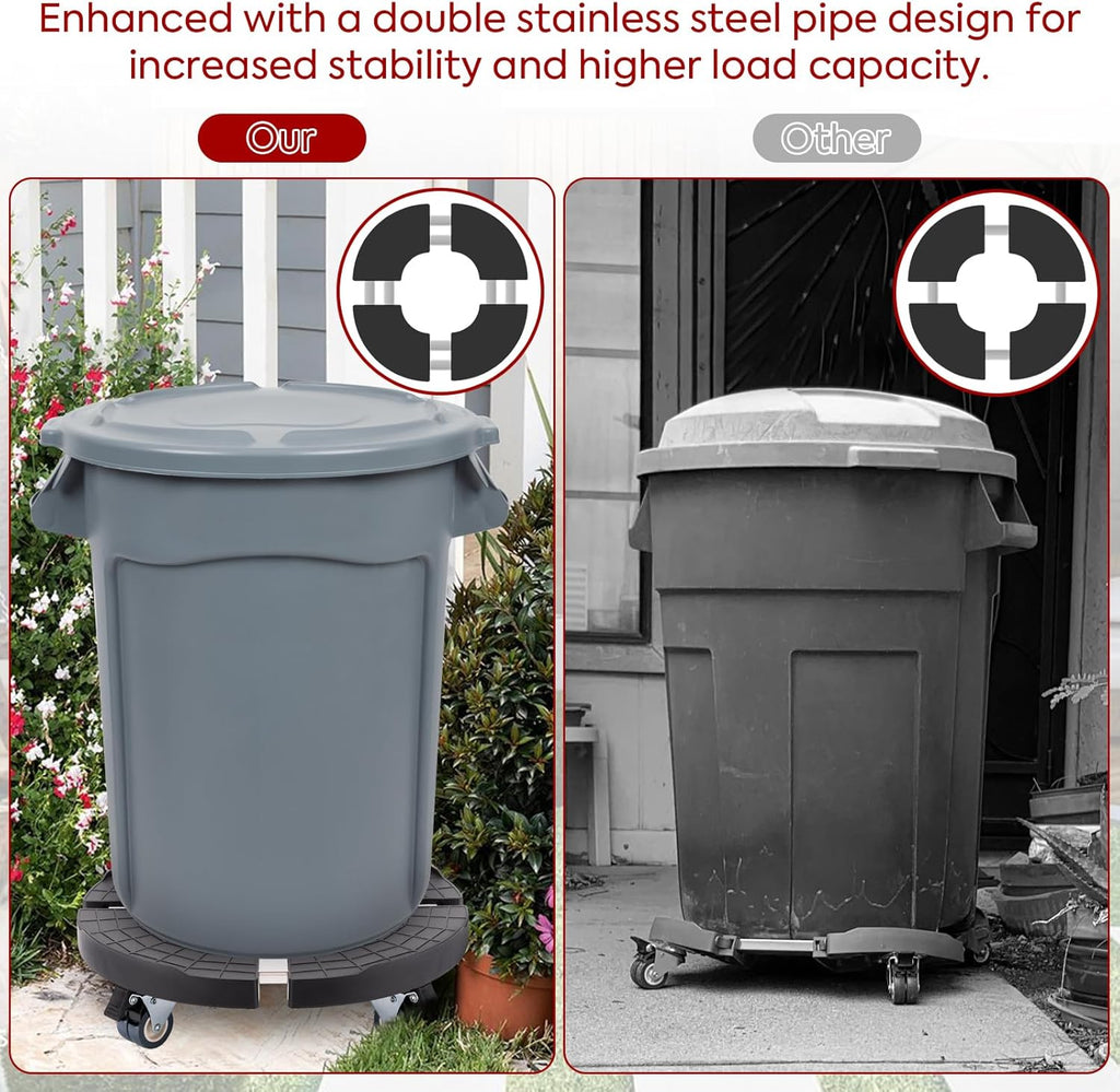 Plant Caddy with Wheels Heavy Duty, 550LBS Adjustable 15.7in-22in Large Plant Stand with Dual Lockable Casters E66852