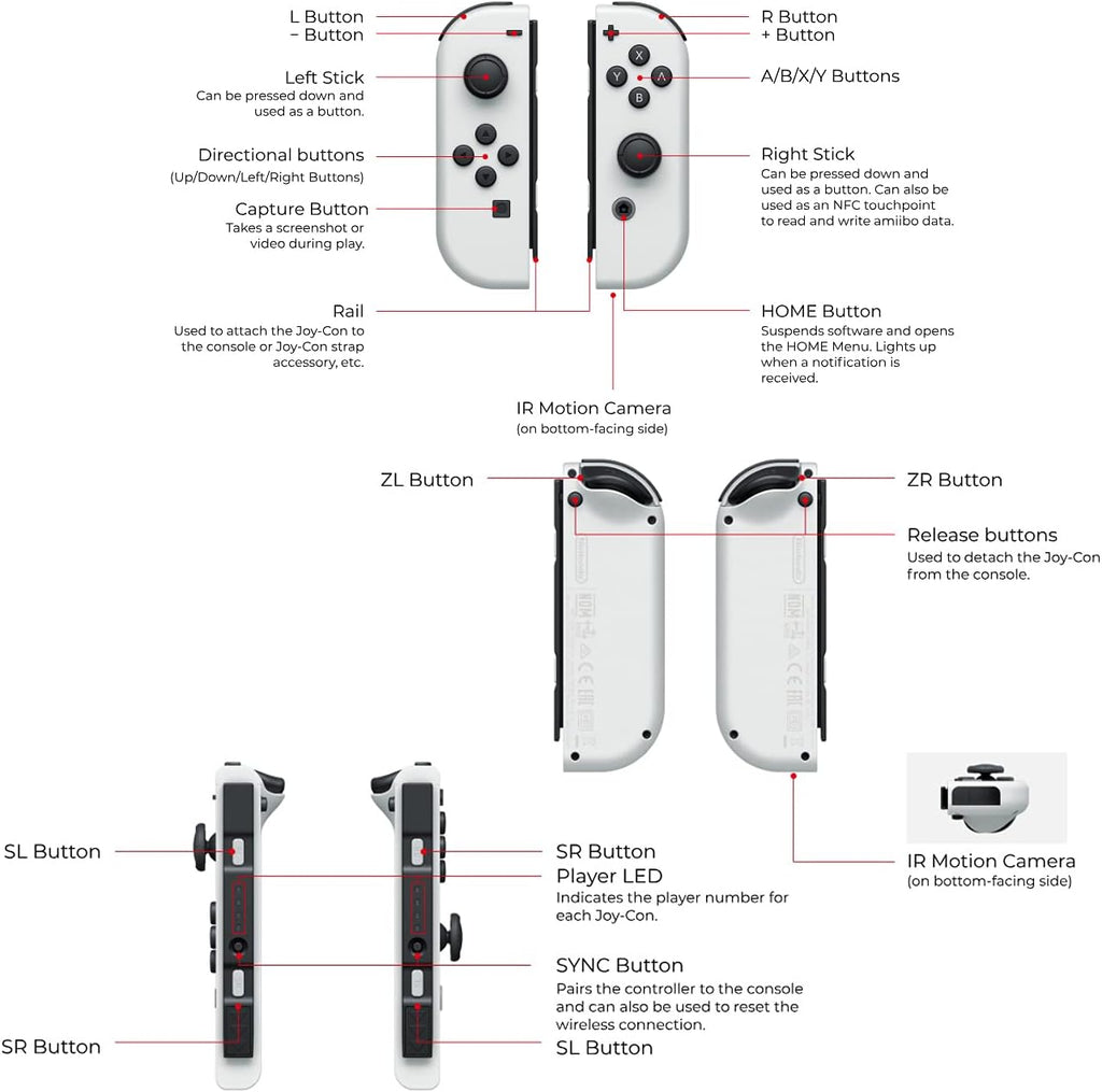 Switch OLED Model with Neon Blue and Red Joy-Con, Black Dock - 7" OLED Touchscreen, 64GB Internal Storage U585
