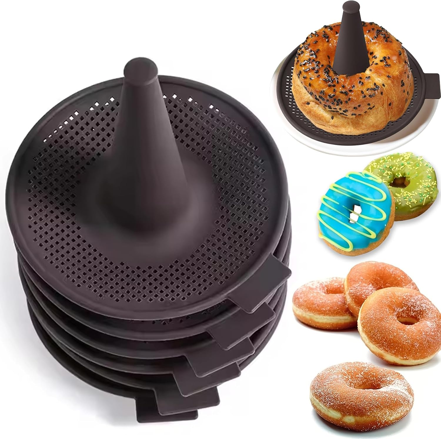 6 Pcs Silicone Donut Mold for Baking M314