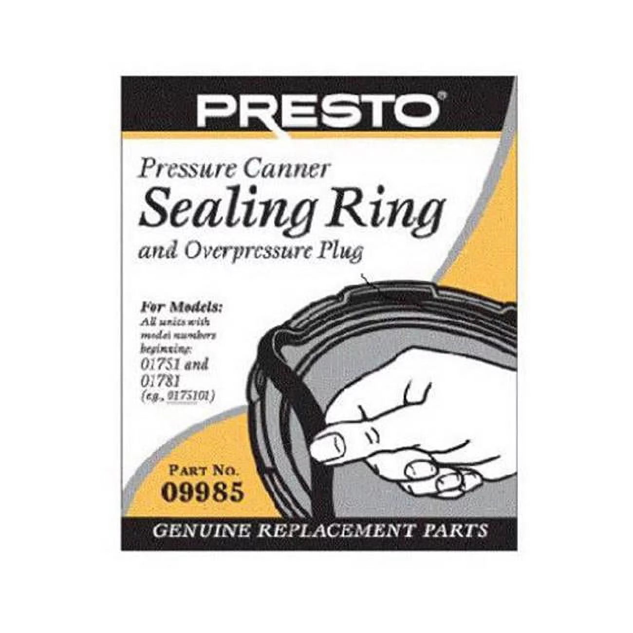 Pressure Canner Sealing Ring and Overpressure Plug Z2206