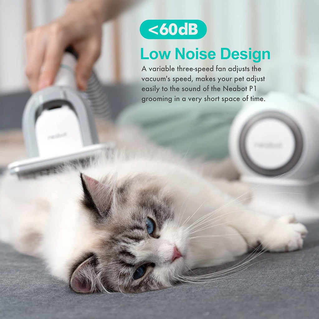 Pet Grooming Kit & Vacuum Suction 99% Pet Hair, Professional Grooming Clippers with 5 Grooming Tools S859