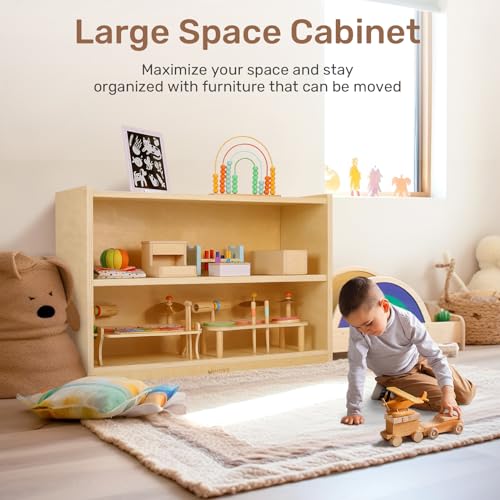2-Tier Wooden Kids Bookshelf M259116