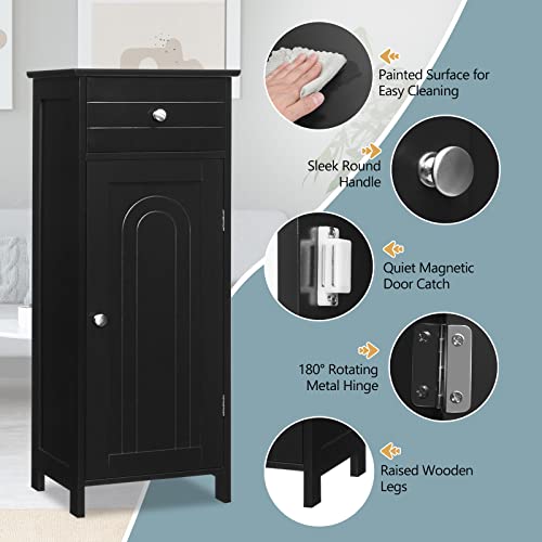 Black Large Bathroom Storage Cabinet R416801