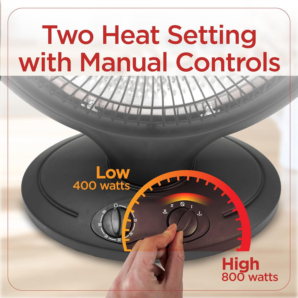 Portable Oscillating Space Heater with Timer O3364