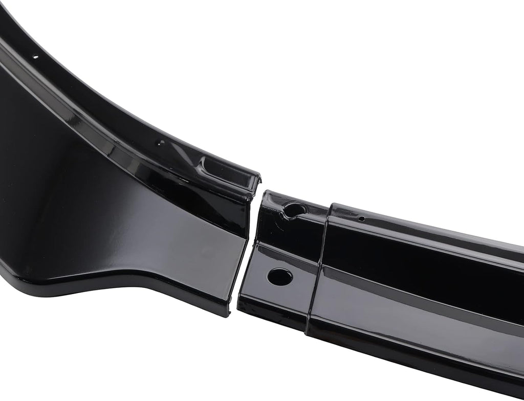 3Pcs Front Bumper Lip ABS Glossy Black Front Splitter Spoiler Pack of 2 E23799