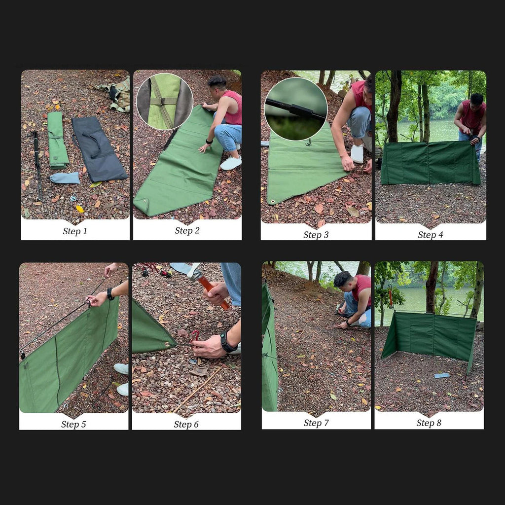 Folding Green Windproof Windscreen U2683