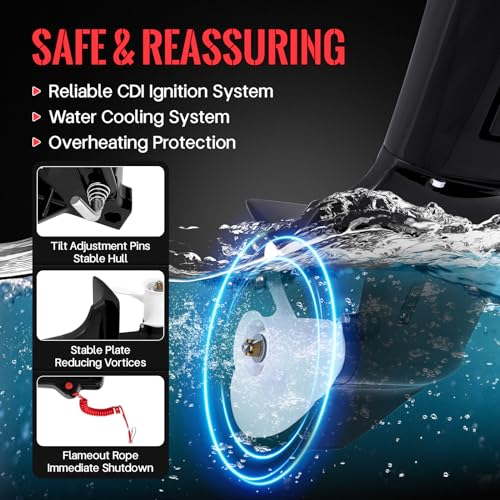 Outboard Motor Boat Motor Kayak Engine Fishing Boat Motor Water Cooling & CDI T851241