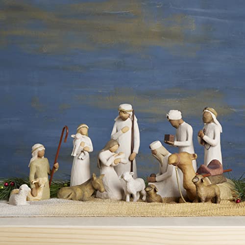 14-piece Nativity Figures with Metal Stars B3108