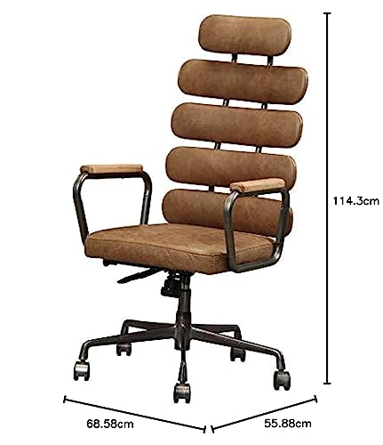Retro Brown Top Grain Leather Office Chair U825501