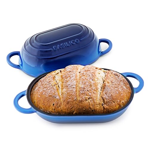 Blue 2 Qt Enameled Cast Iron Bread Oven with Lid I80800