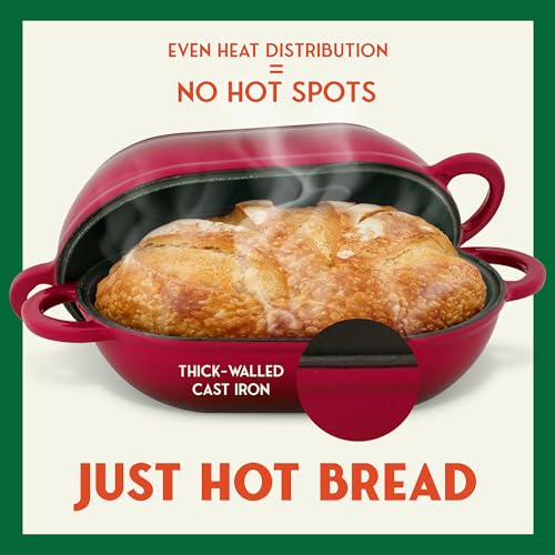 Blue 2 Qt Enameled Cast Iron Bread Oven with Lid I80800