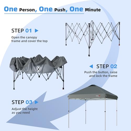 10x10 Pop Up Canopy Tent with Mosquito Netting C1443