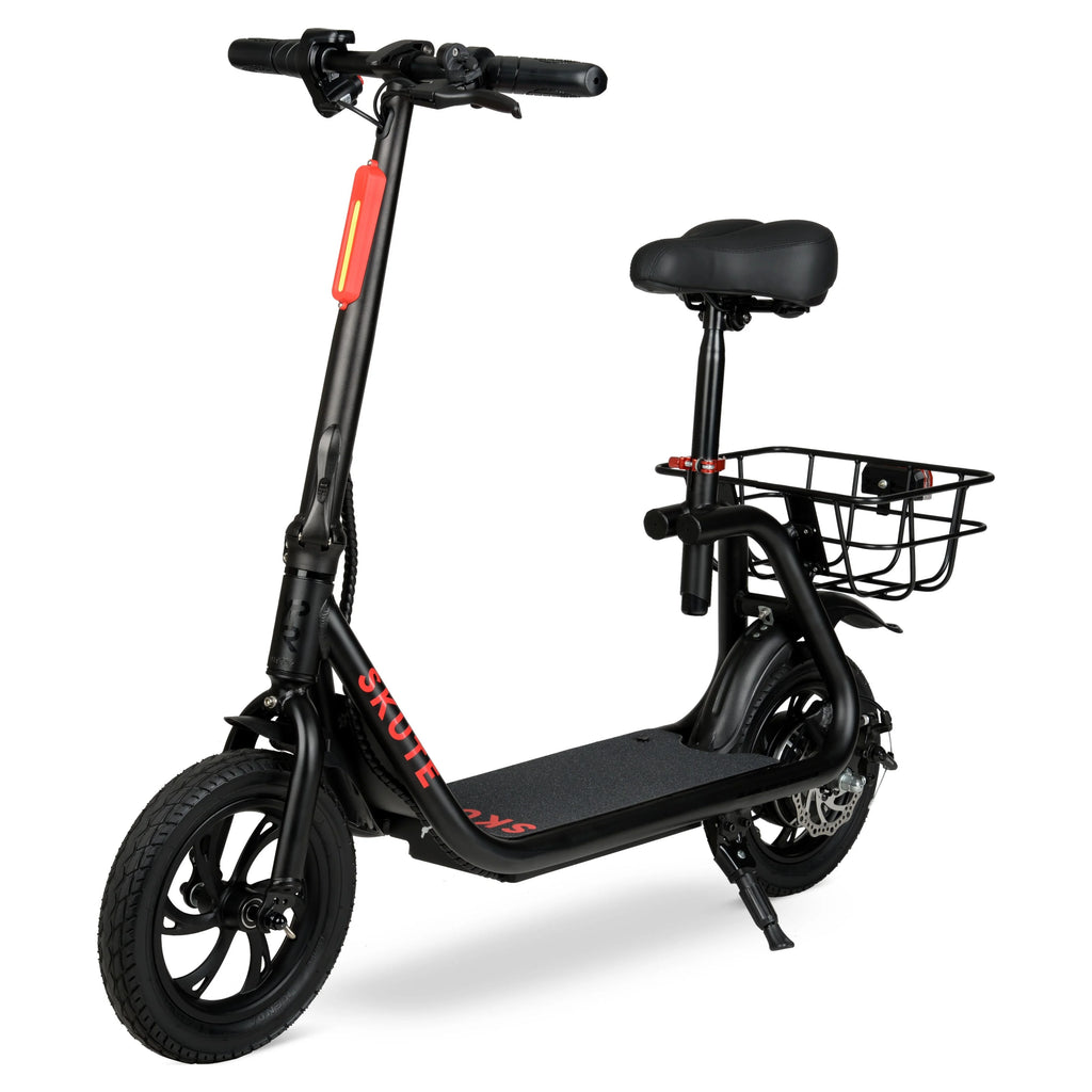 36V Seated Electric Scooter with Basket, 250W Motor, Max Speed 15mph K1898